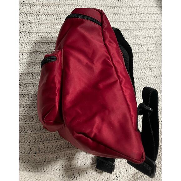 Kate Spade Mini Backpack Nylon Red Black Straps Retro 90s Y2K Zippered Pouches